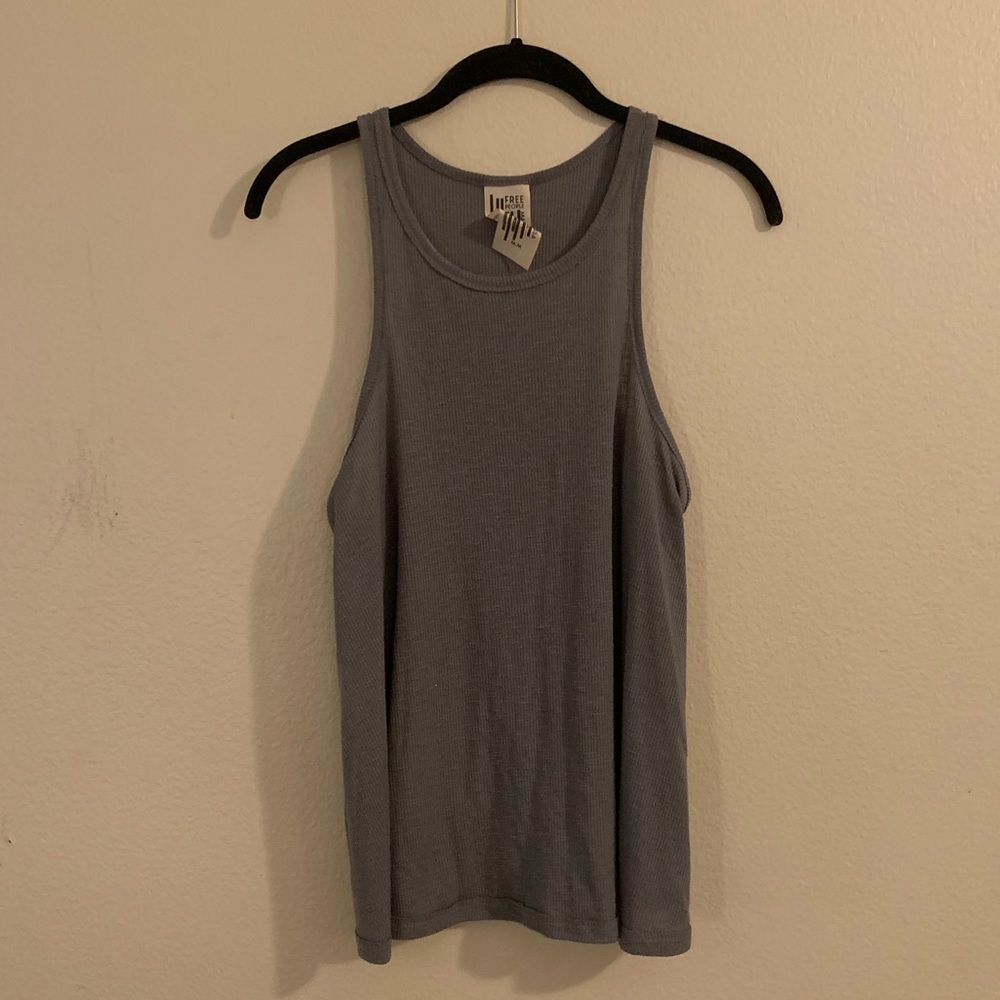 NWOT Free People Gray Racerback